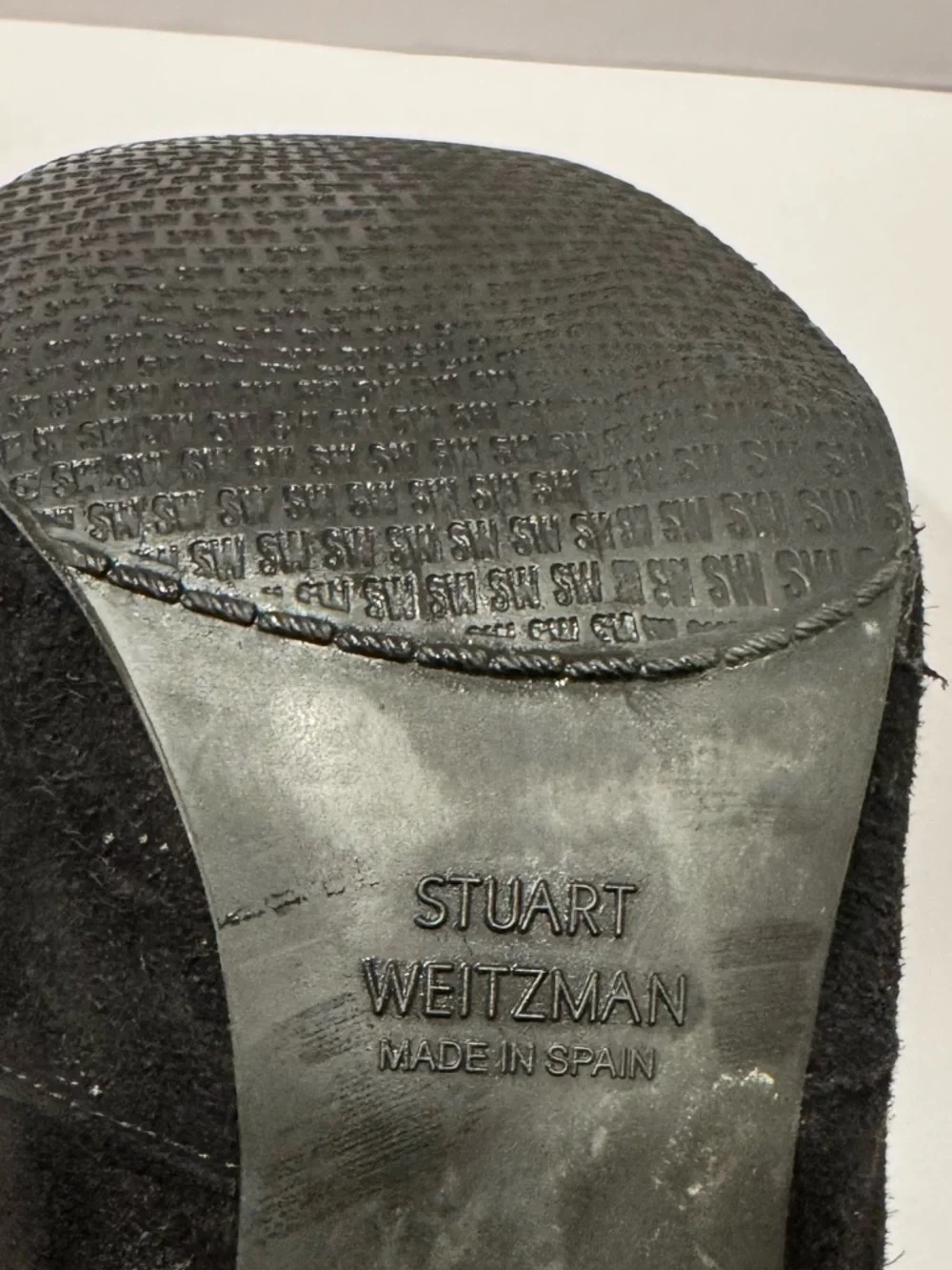 Stuart Weitzman Black Over-the-Knee Suede Boots - Picture 5 of 6